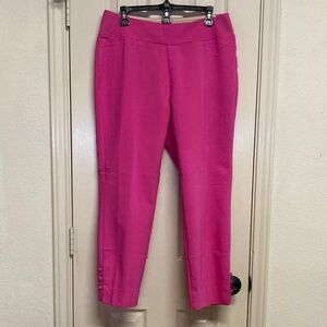 Investments Hot Pink Ankle-Length Dress Pants Size 10